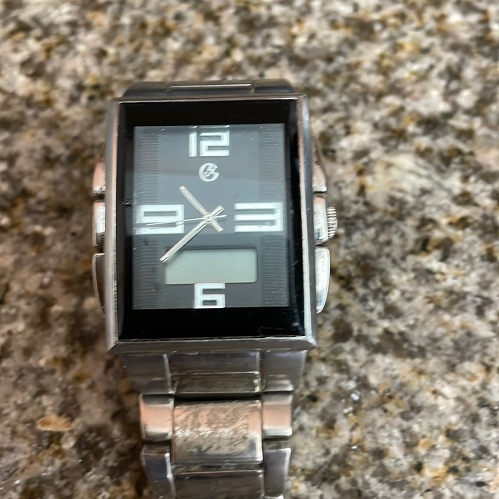 GEORGE Dual Display Stainless Steel Watch
